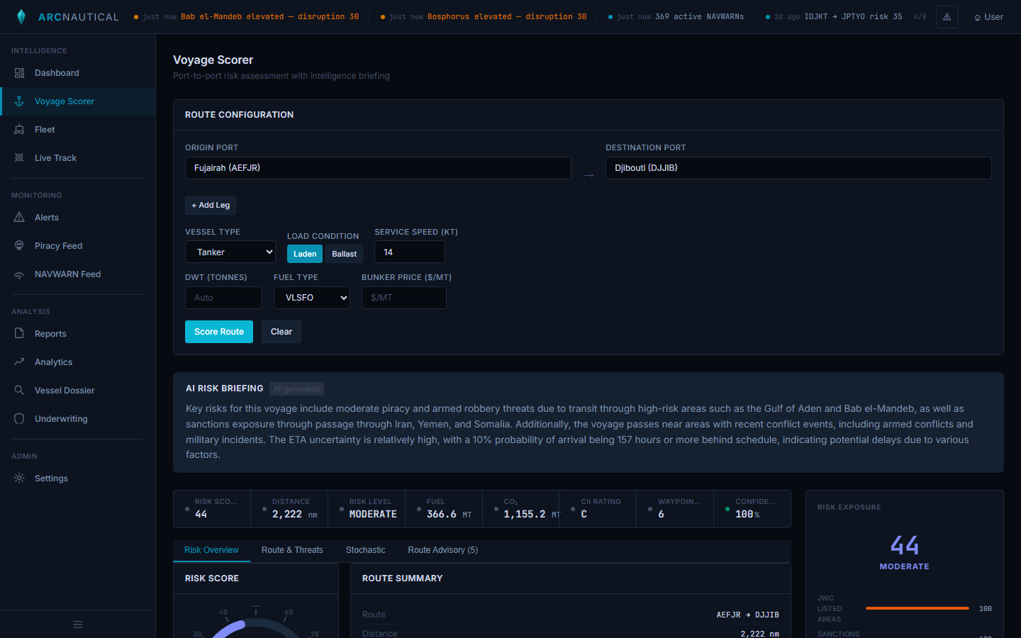 500 simulations, one voyage: how Monte Carlo turns ETA guesses into probability